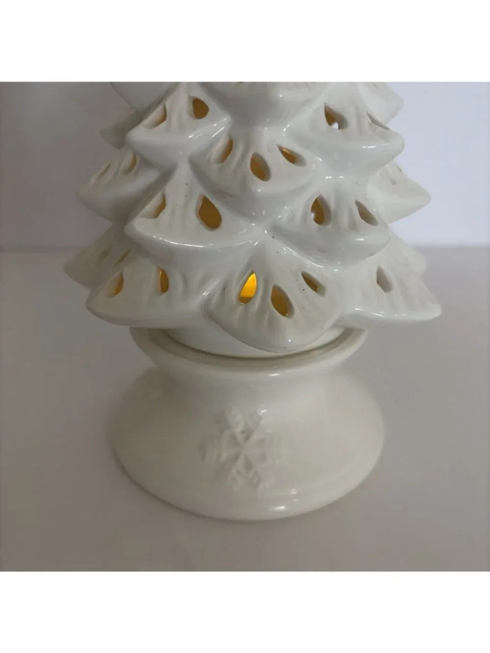 Yankee Candle 2012 Christmas Tree Tea Light Holder Fairy Lamp Ceramic 9